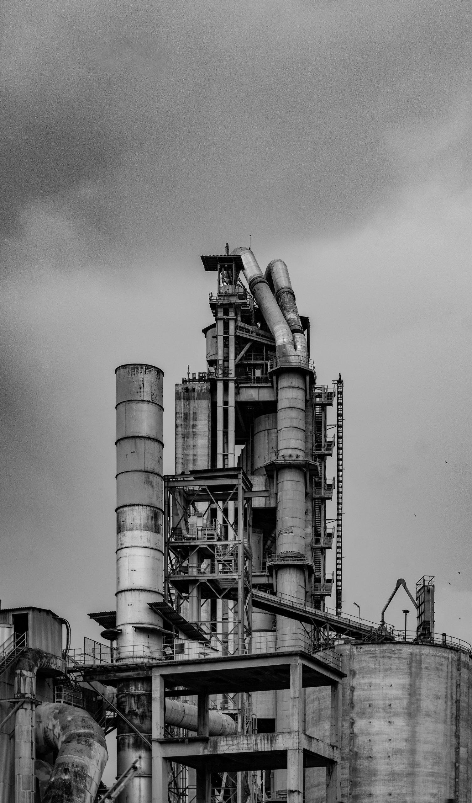 Chimeneas de una planta industrial