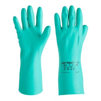 guante Ansell Solvex de nitrilo verde
