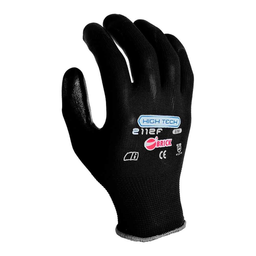 guante Brick 2112F con nitrilo espumado negro