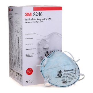 respirador 3M 8246 R95 con carbón activado