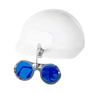 adaptador casco soldadura con cristales redondos